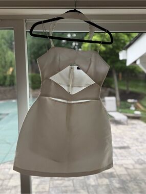 Women's white Cutout Mini Dress